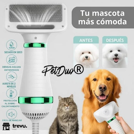 Cepillo y Secador De Mascotas 2 En 1