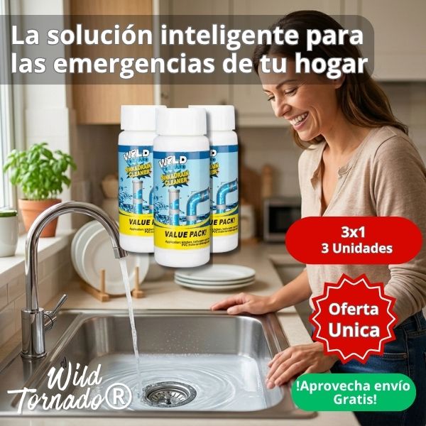 Pack Polvo Limpiador de Cañerias - Wild Tornado