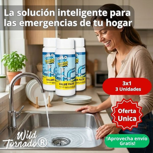 Pack Polvo Limpiador de Cañerias - Wild Tornado