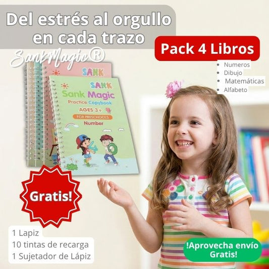 Set Cuadernos Mágicos Caligrafia - Del estrés al orgullo en cada trazo