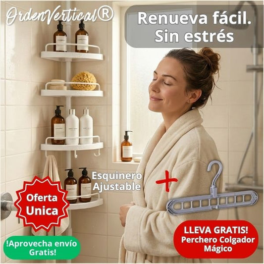 Esquinero Ducha Ajustable - OrdenVertical®