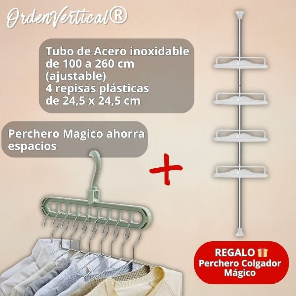 Esquinero Ducha Ajustable - OrdenVertical®