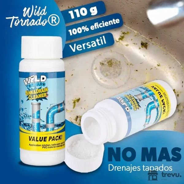 Pack Polvo Limpiador de Cañerias - Wild Tornado