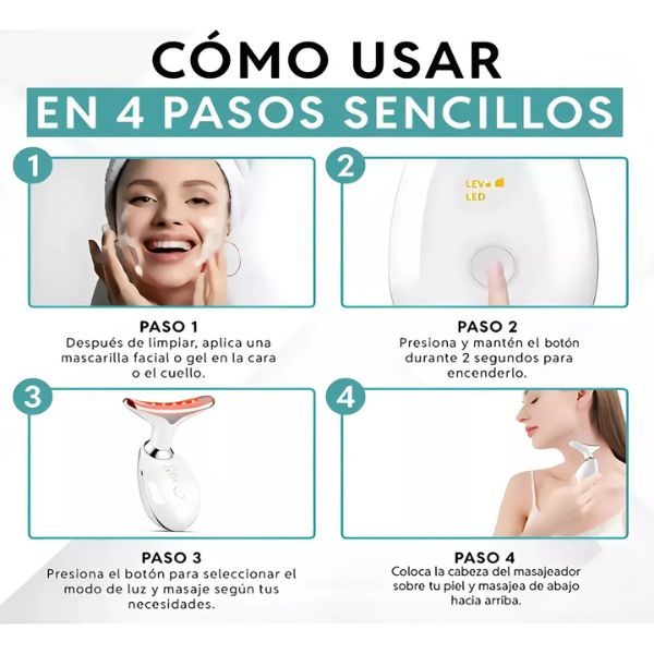 Masajeador Facial Led Antiedad